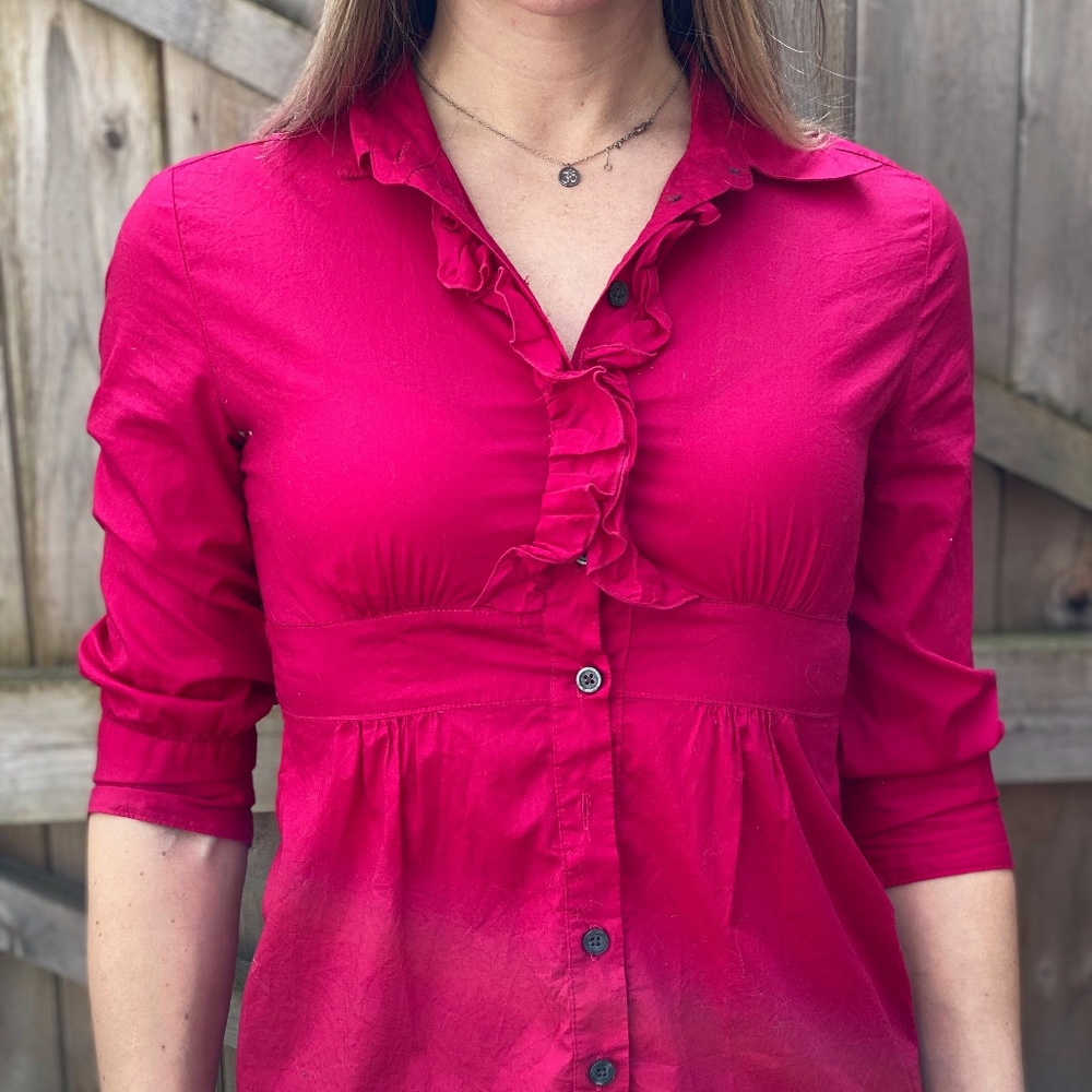 Banana Republic Bright Pink XS dress shirt